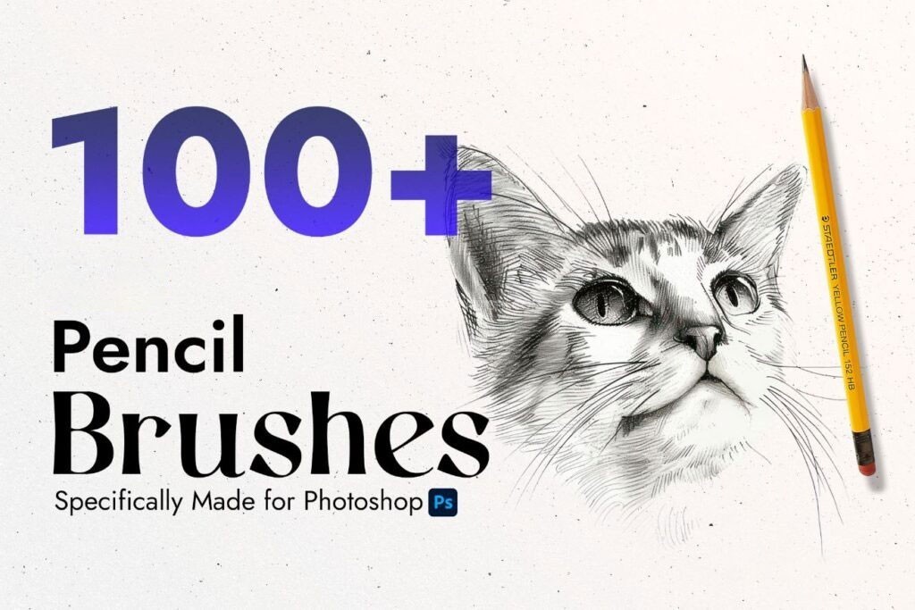 100+Photoshop铅笔图章笔刷